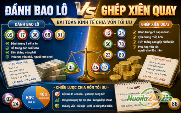 Đánh bao lô hay ghép xiên quay? Bài toán kinh tế chia vốn tối ưu